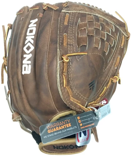 13.5 Inch Nokona Walnut AMG700W Slowpitch Softball Glove 3 13.5 Inch Nokona Walnut AMG700W Slowpitch Softball Glove