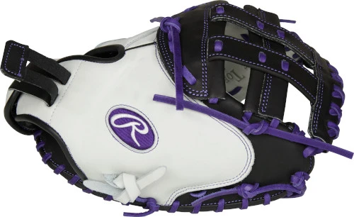 33 Inch Rawlings Liberty Advanced Color Series RLACM33FPPU Women's White/Purple/Black Fastpitch Softball Catcher Mitt 5 33 Inch Rawlings Liberty Advanced Color Series RLACM33FPPU Women's White/Purple/Black Fastpitch Softball Catcher Mitt - Image 3