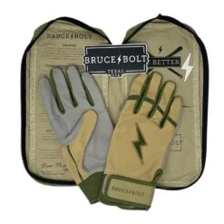 Bruce Bolt Premium Pro Military Series Short Cuff Batting Gloves: Beige -Rawlings Store IMG 0887