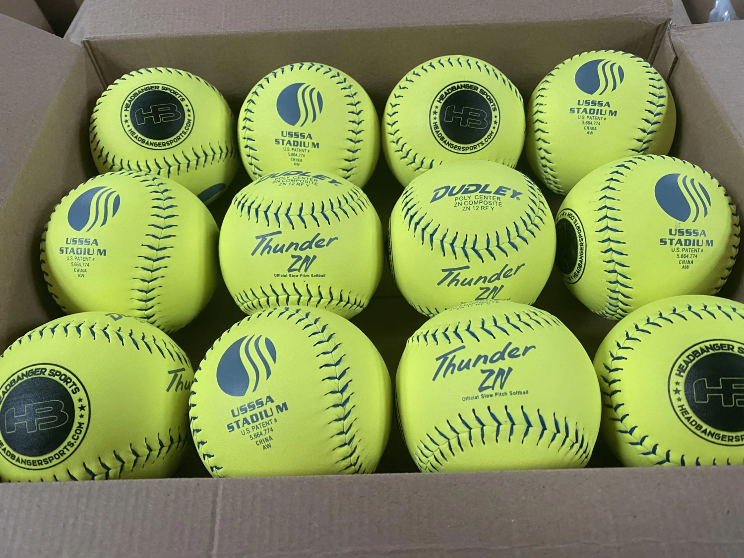 Dudley Thunder ZN 12" STADIUM 47/450 USSSA Slowpitch Softballs (DOZEN): 4U528Y 4 Dudley Thunder ZN 12" STADIUM 47/450 USSSA Slowpitch Softballs (DOZEN): 4U528Y - Image 2