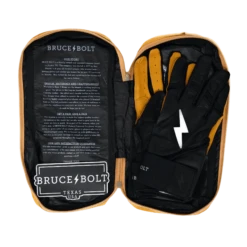 Bruce Bolt PREMIUM PRO Long Cuff Batting Gloves: Black -Rawlings Store LC BLKG BAG2