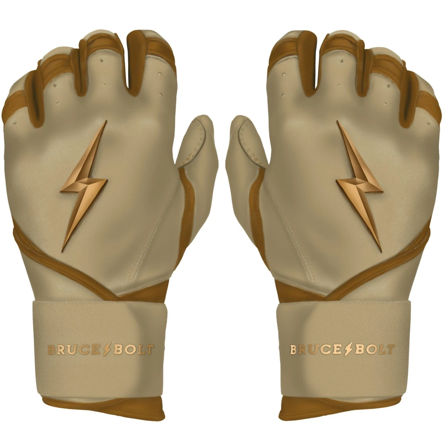 Bruce Bolt PREMIUM PRO Gold Series Batting Gloves: Long Cuff 3 Bruce Bolt PREMIUM PRO Gold Series Batting Gloves: Long Cuff