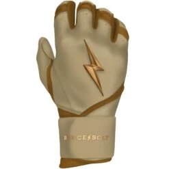 Bruce Bolt PREMIUM PRO Gold Series Batting Gloves: Long Cuff 16 Bruce Bolt PREMIUM PRO Gold Series Batting Gloves: Long Cuff -Rawlings Store LC GLD RIGHT