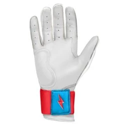 Bruce Bolt PREMIUM PRO BRINSON Series Long Cuff Batting Gloves: White 9 Bruce Bolt PREMIUM PRO BRINSON Series Long Cuff Batting Gloves: White -Rawlings Store LC LBW PALM