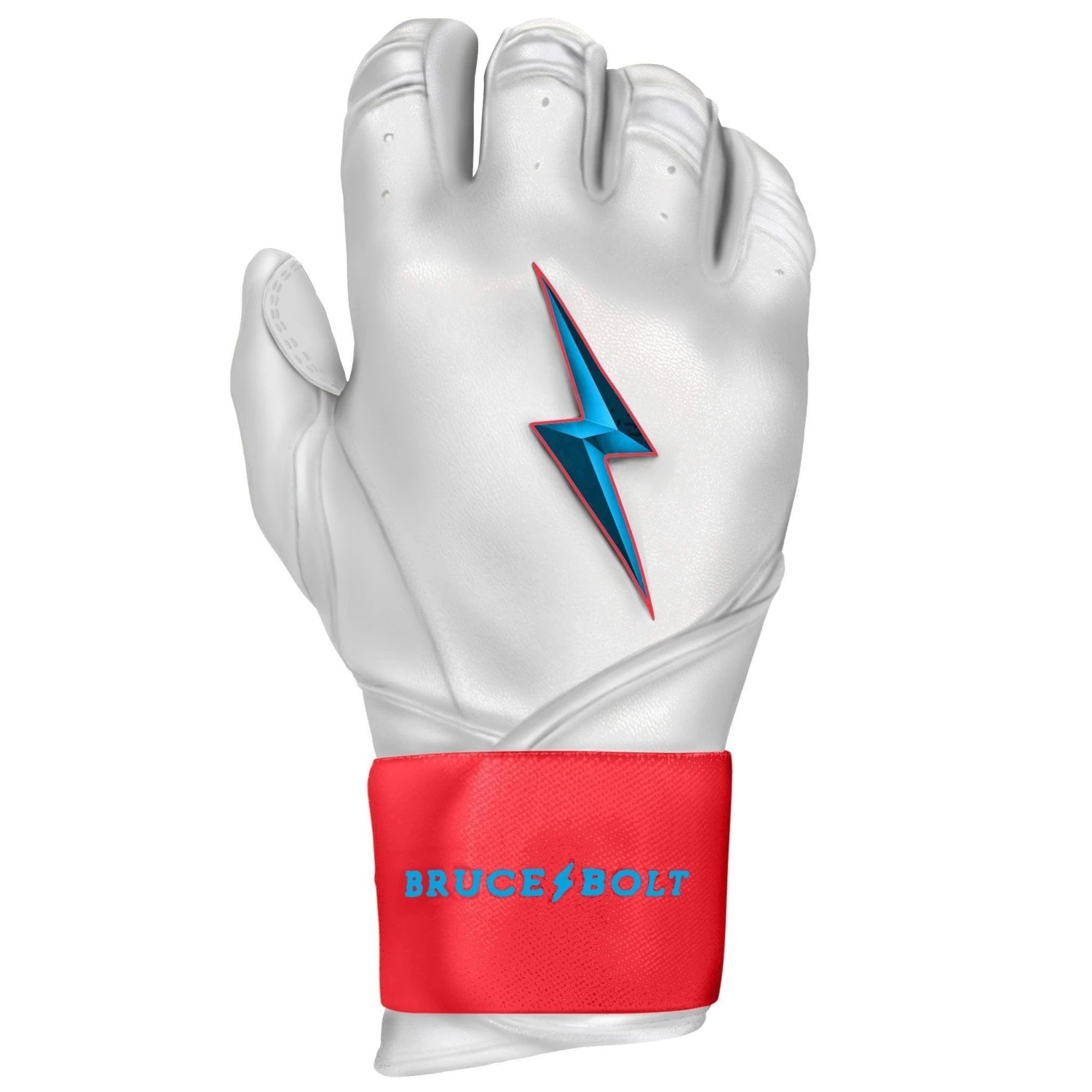 Bruce Bolt PREMIUM PRO BRINSON Series Long Cuff Batting Gloves: White 6 Bruce Bolt PREMIUM PRO BRINSON Series Long Cuff Batting Gloves: White - Image 4
