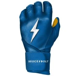 Bruce Bolt PREMIUM PRO Long Cuff Batting Gloves: Royal -Rawlings Store LC ROYG LEFT