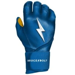 Bruce Bolt PREMIUM PRO Long Cuff Batting Gloves: Royal -Rawlings Store LC ROYG RIGHT