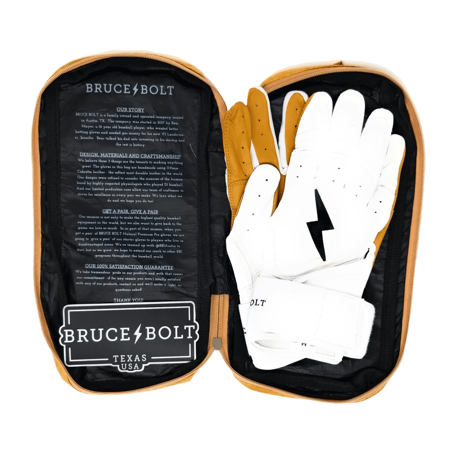 Bruce Bolt PREMIUM PRO Long Cuff Batting Gloves: White 6 Bruce Bolt PREMIUM PRO Long Cuff Batting Gloves: White - Image 4