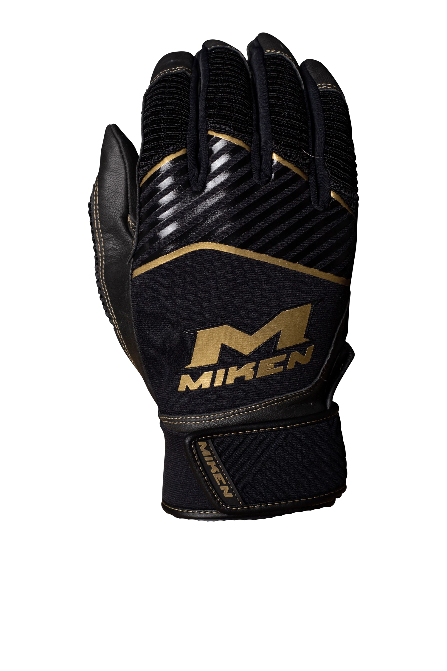Miken Softball MK7X Adult Black And Gold Batting Gloves: MBGGLD-BLK 5 Miken Softball MK7X Adult Black And Gold Batting Gloves: MBGGLD-BLK - Image 3
