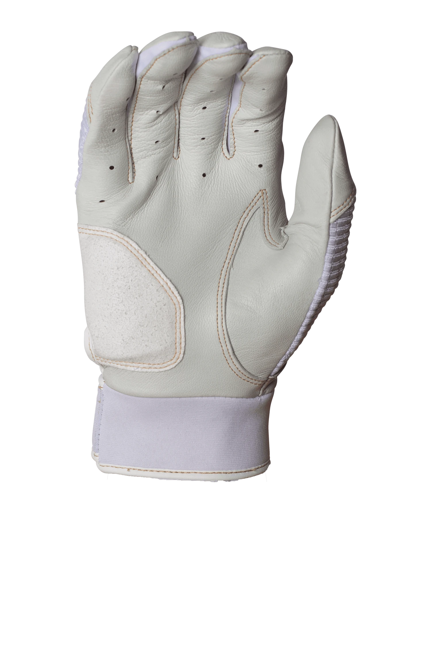 Miken Softball MK7X Adult White And Gold Batting Gloves: MBGGLD-WHT 3 Miken Softball MK7X Adult White And Gold Batting Gloves: MBGGLD-WHT - Image 2