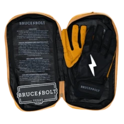 Bruce Bolt PREMIUM PRO Short Cuff Batting Gloves: Black 17 Bruce Bolt PREMIUM PRO Short Cuff Batting Gloves: Black -Rawlings Store SC BLKG BAG2