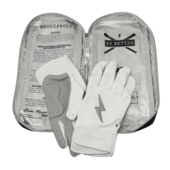 Bruce Bolt PREMIUM PRO Chrome Series Short Cuff Batting Gloves: White 14 Bruce Bolt PREMIUM PRO Chrome Series Short Cuff Batting Gloves: White -Rawlings Store SC CHRW BAG2