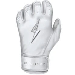 Bruce Bolt PREMIUM PRO Chrome Series Short Cuff Batting Gloves: White 15 Bruce Bolt PREMIUM PRO Chrome Series Short Cuff Batting Gloves: White -Rawlings Store SC CHRW LEFT