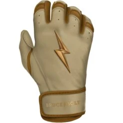 Bruce Bolt PREMIUM PRO Gold Series Batting Gloves: Short Cuff 16 Bruce Bolt PREMIUM PRO Gold Series Batting Gloves: Short Cuff -Rawlings Store SC GLD RIGHT