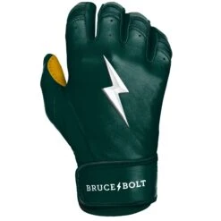 Bruce Bolt PREMIUM PRO Short Cuff Batting Gloves: GREEN -Rawlings Store SC GRNG RIGHT