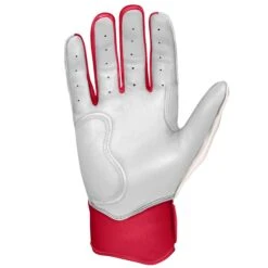 Bruce Bolt PREMIUM PRO BADER Series Short Cuff Batting Gloves: White 9 Bruce Bolt PREMIUM PRO BADER Series Short Cuff Batting Gloves: White -Rawlings Store SC HBW PALM