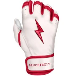 Bruce Bolt PREMIUM PRO BADER Series Short Cuff Batting Gloves: White 10 Bruce Bolt PREMIUM PRO BADER Series Short Cuff Batting Gloves: White -Rawlings Store SC HBW RIGHT
