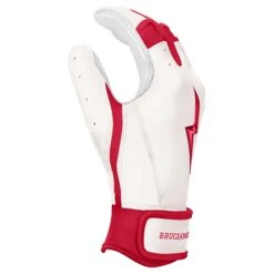 Bruce Bolt PREMIUM PRO BADER Series Short Cuff Batting Gloves: White 11 Bruce Bolt PREMIUM PRO BADER Series Short Cuff Batting Gloves: White -Rawlings Store SC HBW SIDE