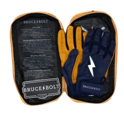 Bruce Bolt PREMIUM PRO Short Cuff Batting Gloves: Navy 17 Bruce Bolt PREMIUM PRO Short Cuff Batting Gloves: Navy -Rawlings Store SC NVYG BAG2