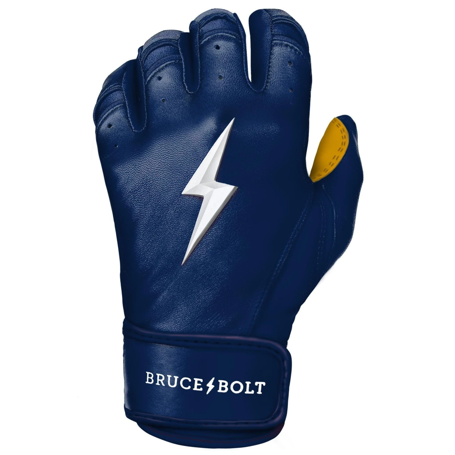 Bruce Bolt PREMIUM PRO Short Cuff Batting Gloves: Navy 10 Bruce Bolt PREMIUM PRO Short Cuff Batting Gloves: Navy - Image 8