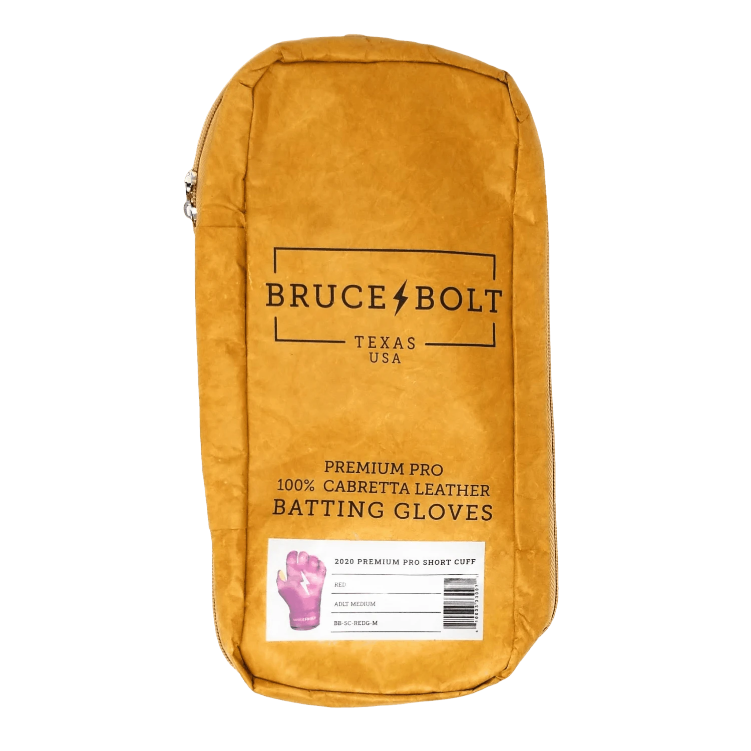 Bruce Bolt PREMIUM PRO Short Cuff Batting Gloves: Red 8 Bruce Bolt PREMIUM PRO Short Cuff Batting Gloves: Red - Image 6