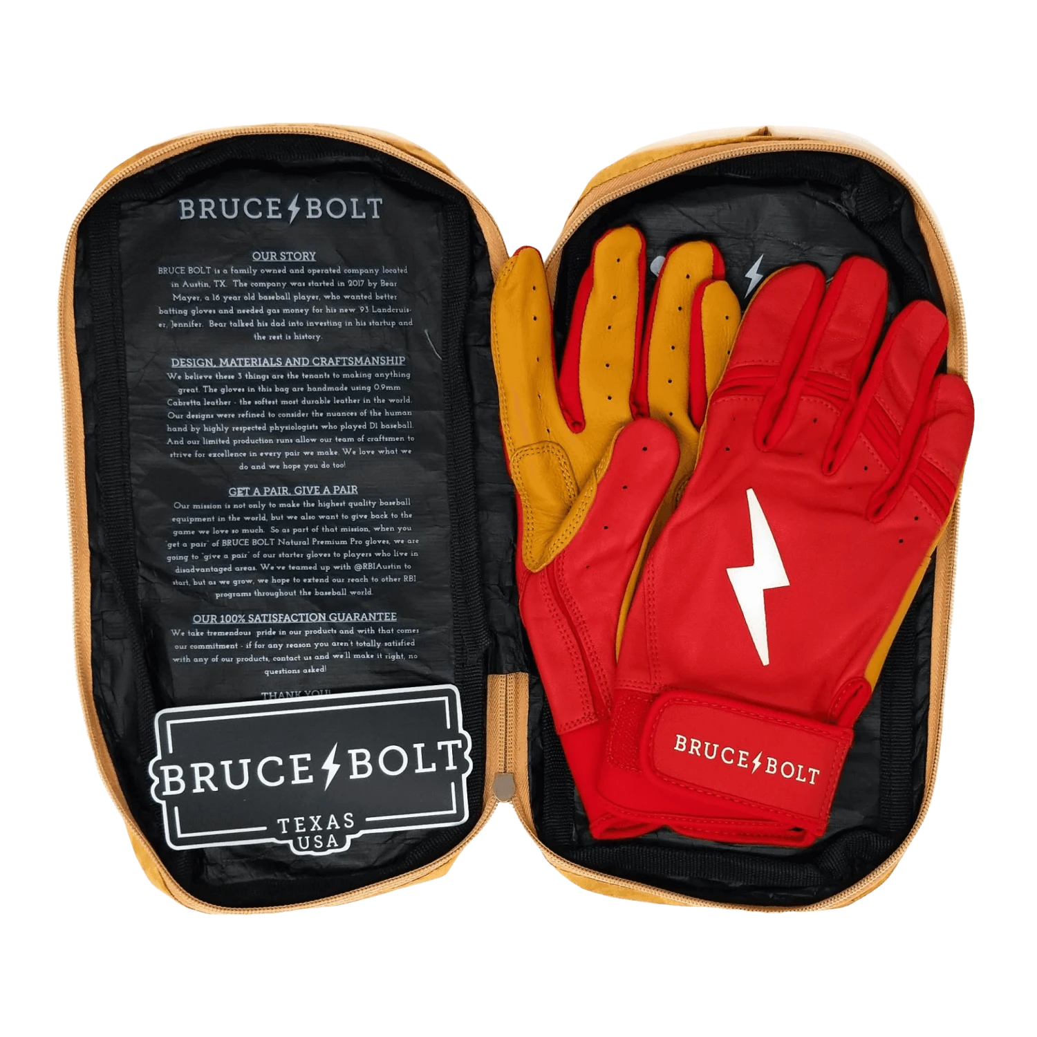 Bruce Bolt PREMIUM PRO Short Cuff Batting Gloves: Red 9 Bruce Bolt PREMIUM PRO Short Cuff Batting Gloves: Red - Image 7