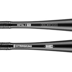 2022 StringKing Metal 2 PRO (-3) BBCOR Baseball Bat 10 2022 StringKing Metal 2 PRO (-3) BBCOR Baseball Bat -Rawlings Store StringKing Metal 2 Pro BBCOR 33 Inch 30 Ounce Baseball Bat Close Up base 2x