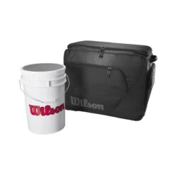 Wilson Coaches Ball Bucket Roller Bag: WB5710701 19 Wilson Coaches Ball Bucket Roller Bag: WB5710701 -Rawlings Store WB5710701 3 Wilson Ball Bucket Bag Black.png.cq5dam.web .1200.1200