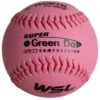 Worth Pink 11" WSL Super Green Dot 47/400 Slowpitch Softballs (Dozen): WPS11WSLC -Rawlings Store Worth WSL Slowpitch Pink Ball WPS11WSLC