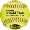 Worth 12" Super Gold Dot WSL Slowpitch Softballs (Dozen): YS44WSLC -Rawlings Store Worth YS44WSLC 500x500 bf5c8aa0 d4f1 48d7 971e 7e28b63e2c12
