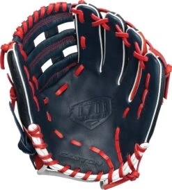 Rawlings Store -Rawlings Store easton future elite series navy red white 11 inch youth infield baseball glove fe1100 8